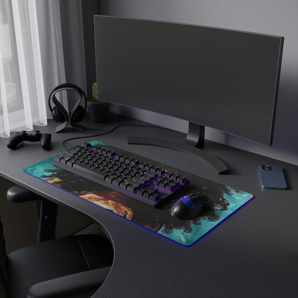 Naturally I TEAL LED Gaming Mouse Pad