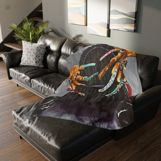 Naturally the Culture I Velveteen Minky Blanket (Two-sided print)