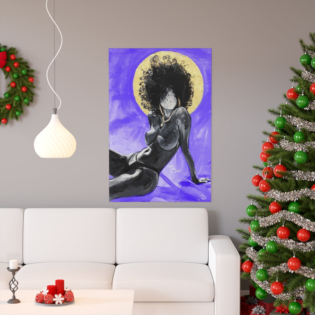 Naturally Nude III PURPLE Premium Matte vertical posters