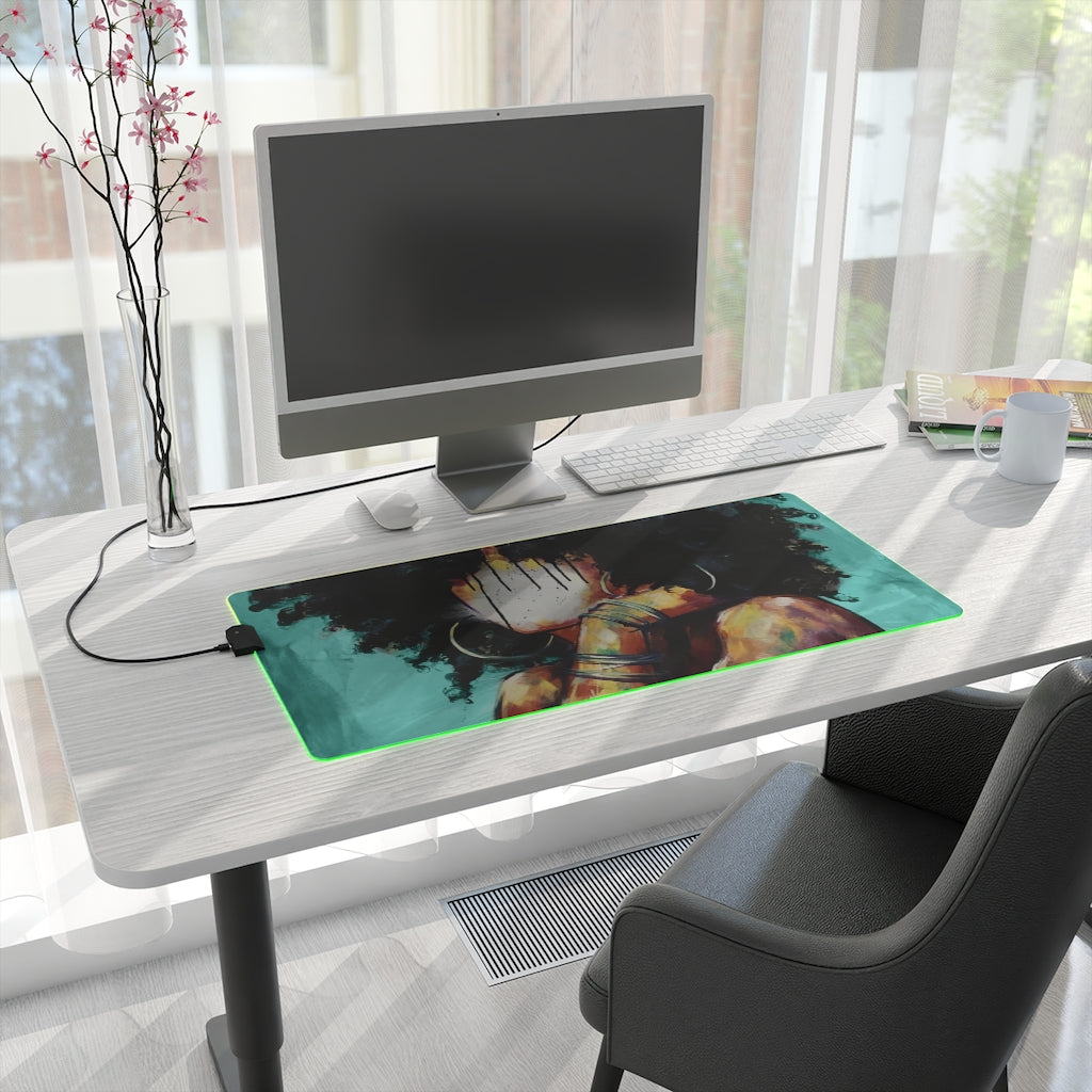 Naturally II TEAL LED Gaming Mouse Pad