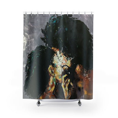 Naturally Black Love I Shower Curtains