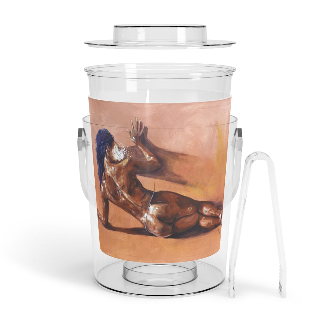 Naturally Nude II Ice Bucket with Tongs