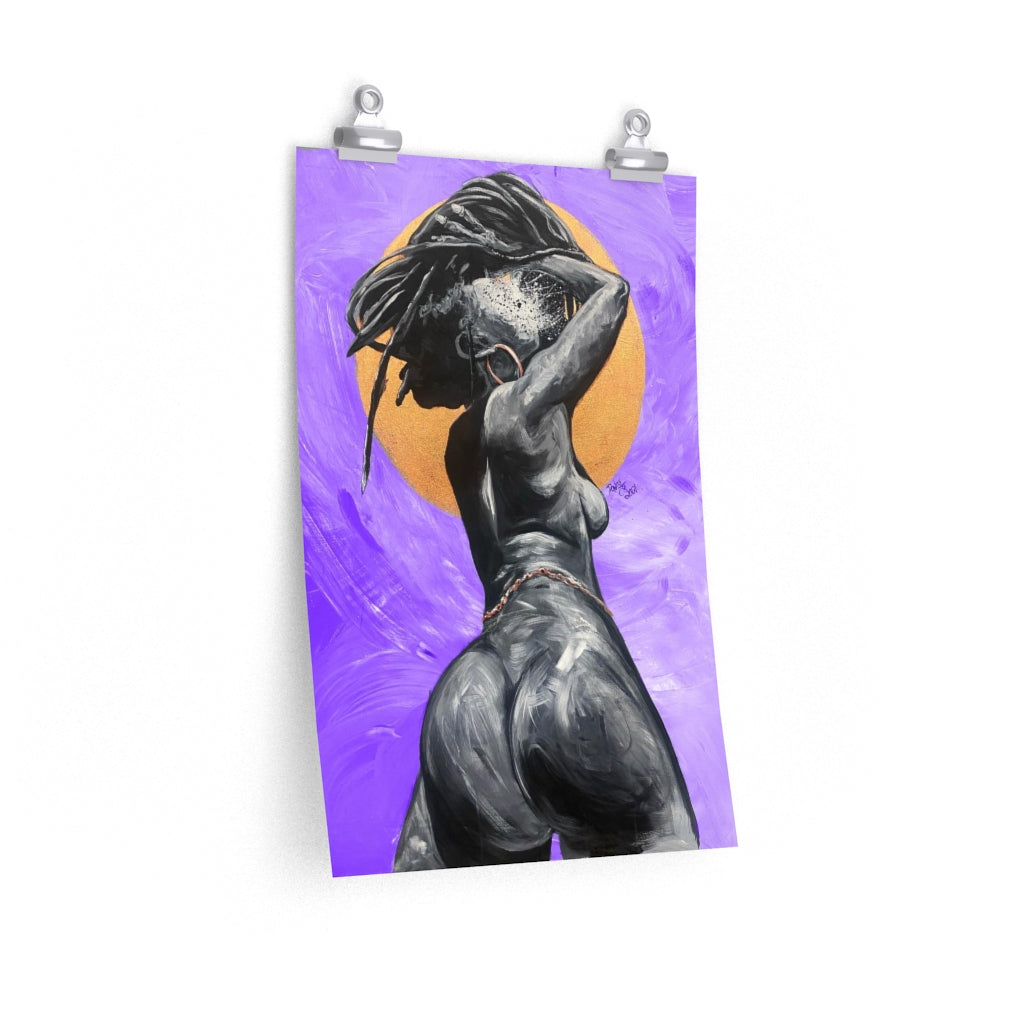 Naturally Nude V PURPLE Premium Matte vertical posters