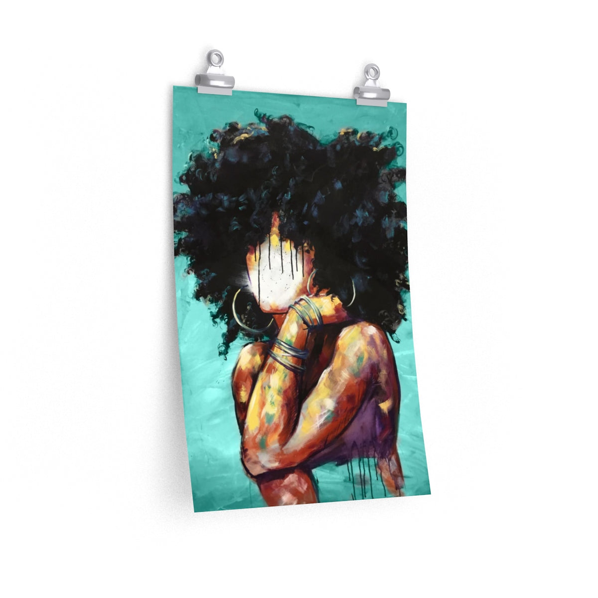 Naturally II TEAL Premium Matte vertical posters