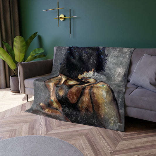 Naturally LV Crushed Velvet Blanket