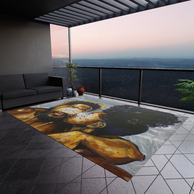 Naturally Black Love IV Outdoor Rug