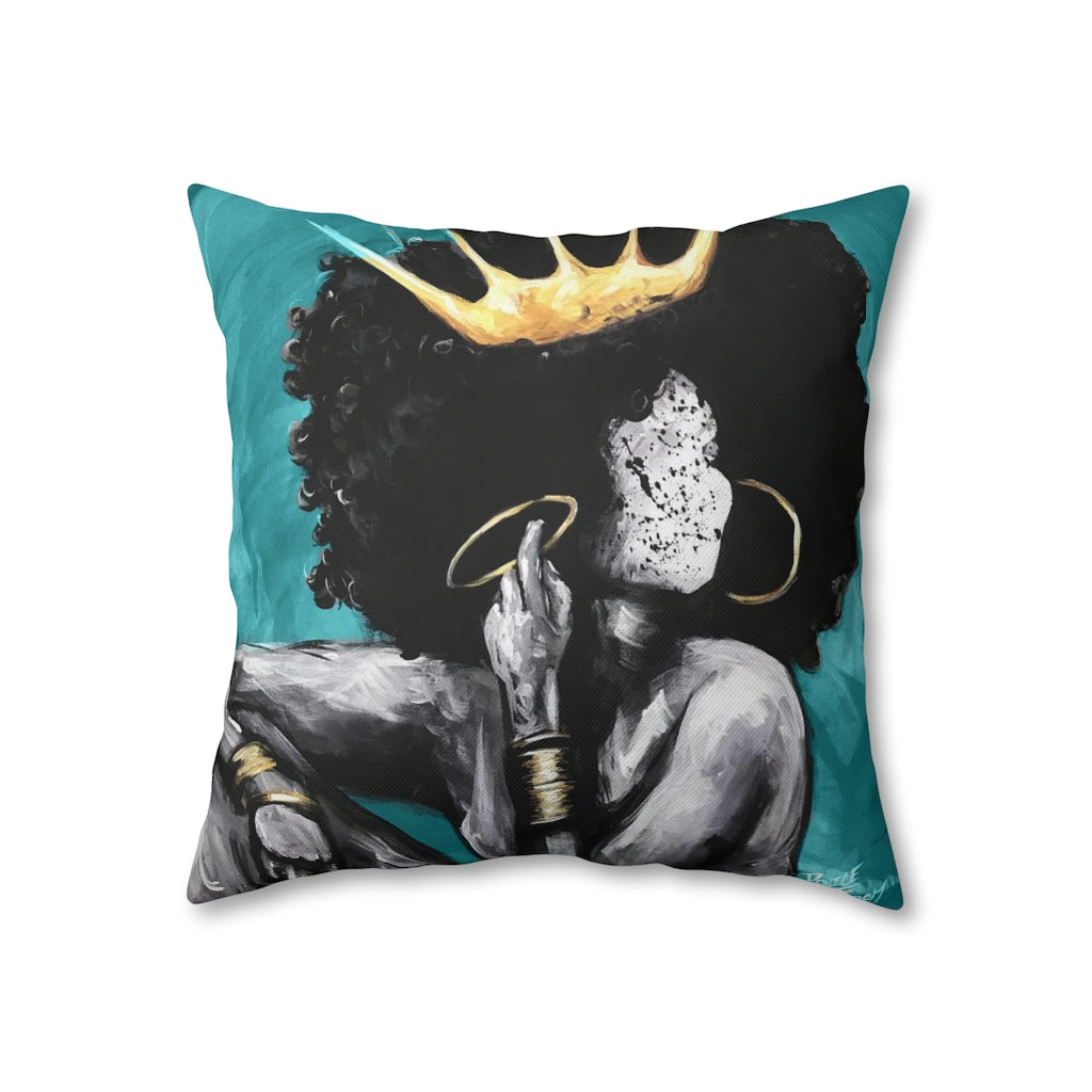 Naturally Queen VI TEAL Spun Polyester Pillowcase