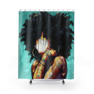 Naturally II TEAL Shower Curtains