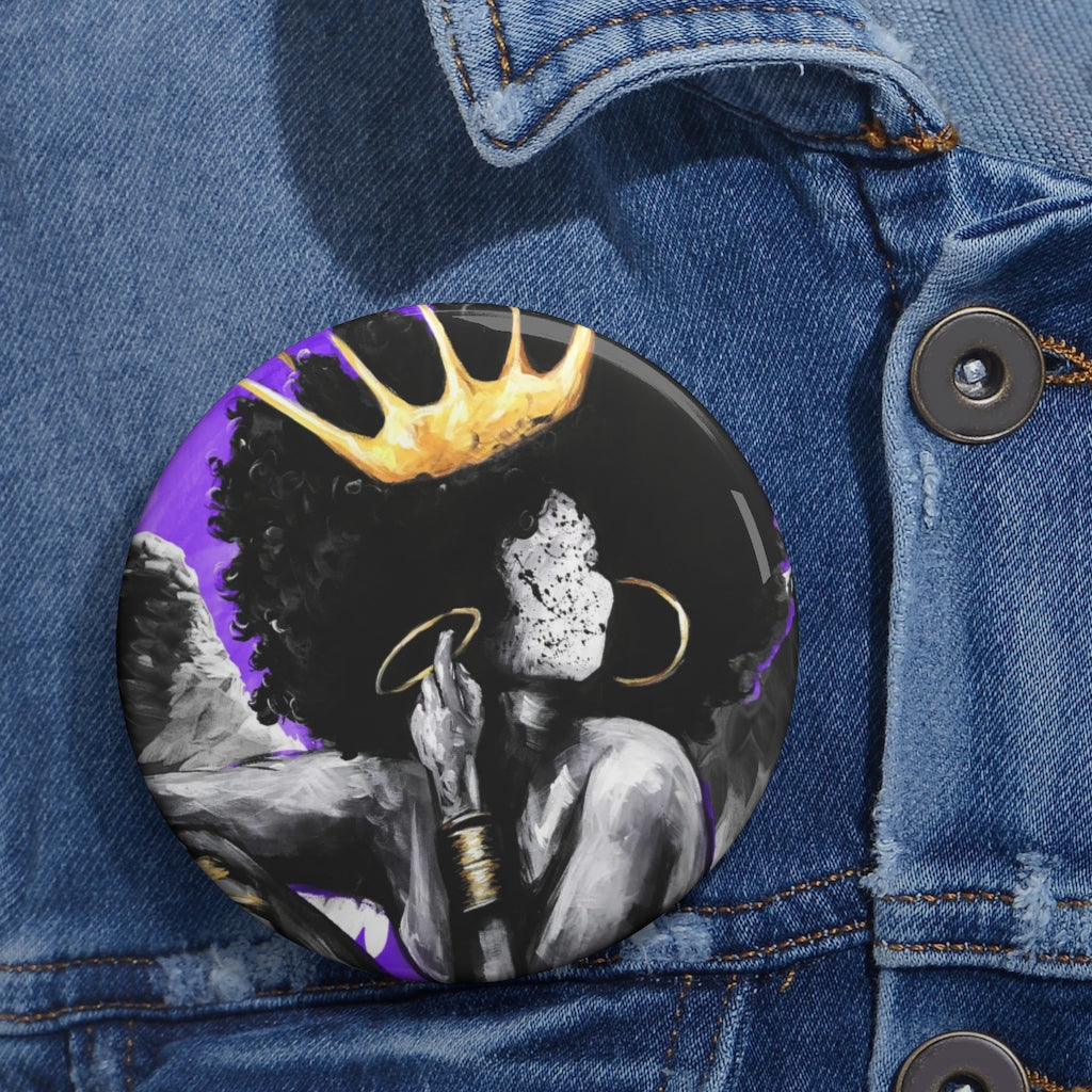 Naturally Queen VI ANGEL Custom Pin Buttons