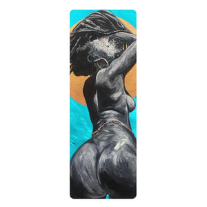 Naturally Nude V TEAL Rubber Yoga Mat