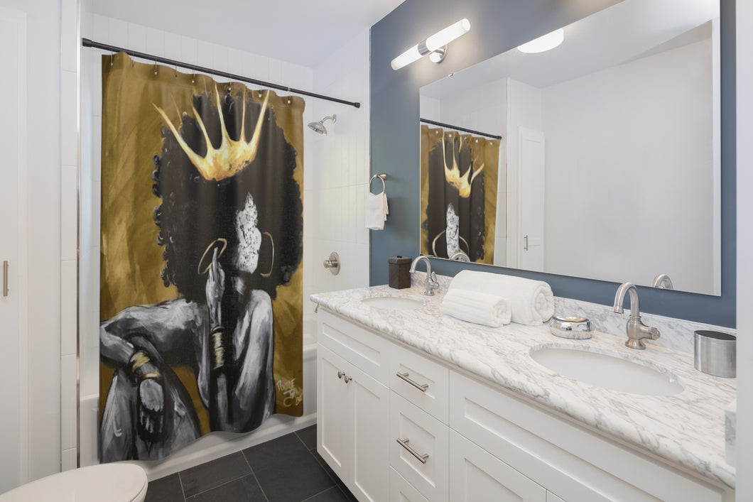 Naturally Queen VI GOLD Shower Curtains