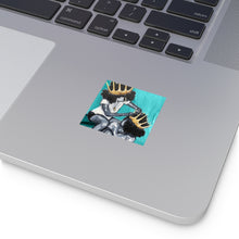 Naturally Queens TEAL Square Vinyl Stickers