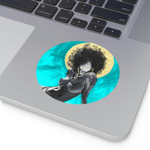 Naturally Nude III TEAL Round Vinyl Stickers