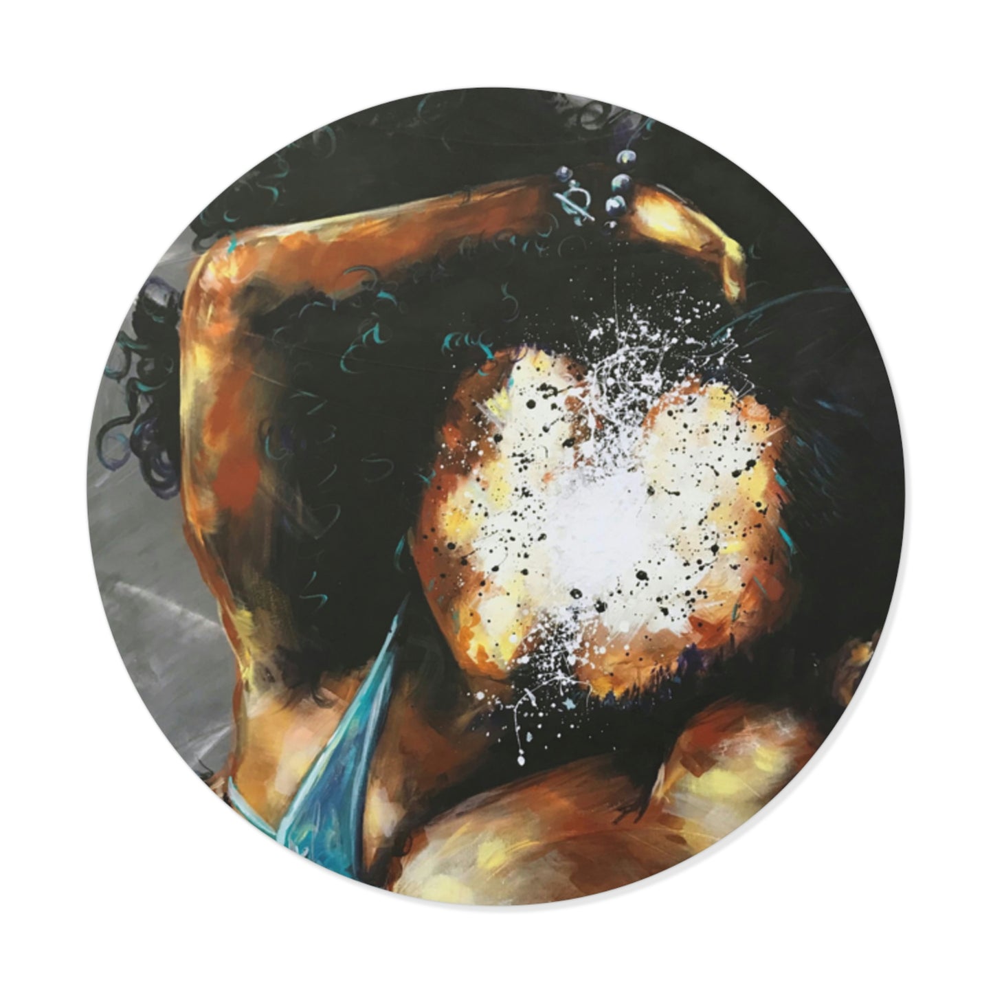 Naturally Black Love III Round Vinyl Stickers