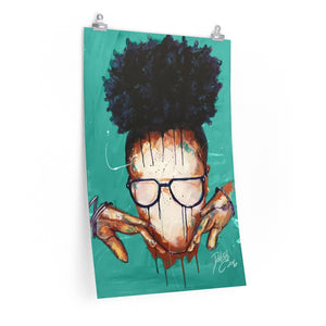 Naturally VIII TEAL Premium Matte vertical posters