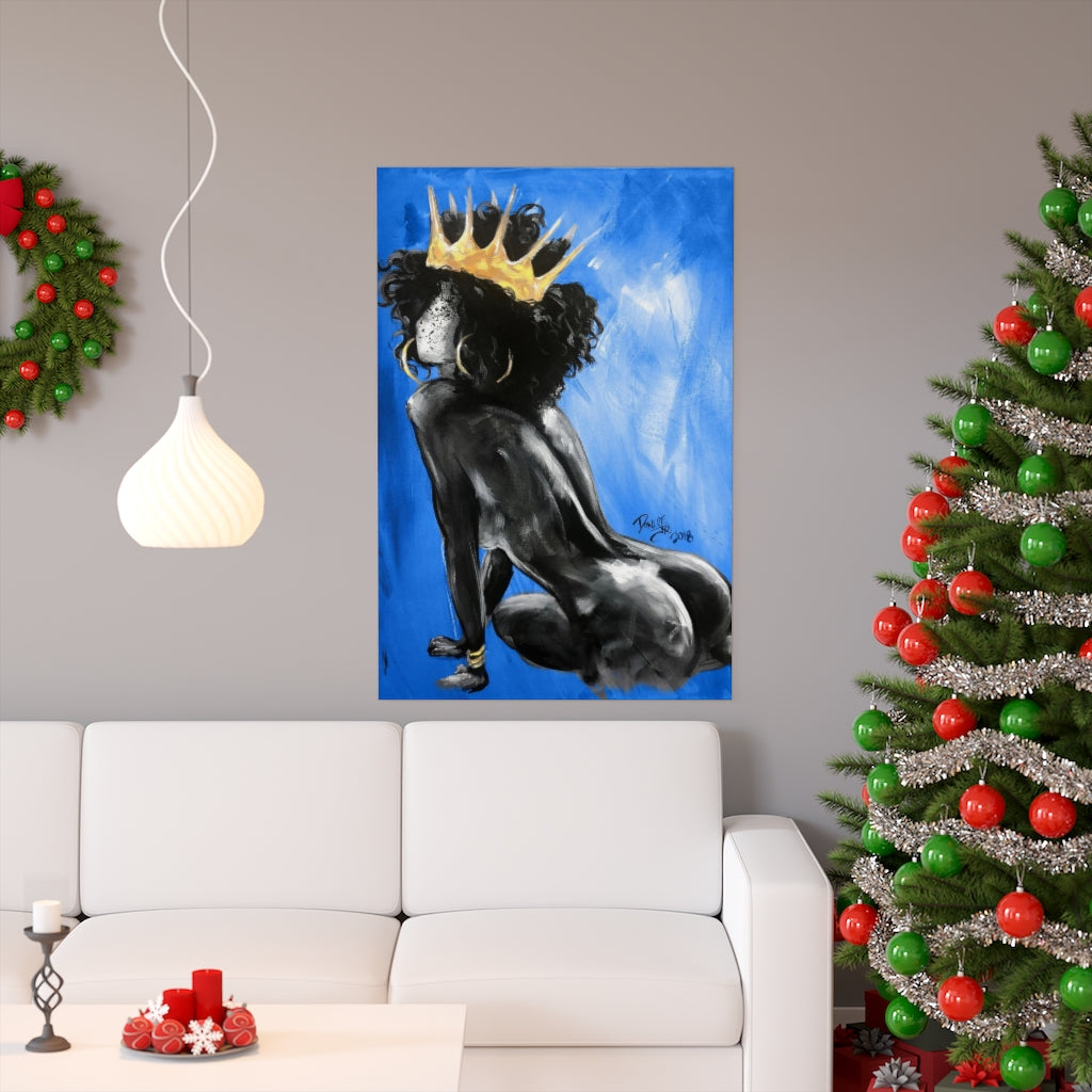 Naturally Queen VIII BLUE Premium Matte vertical posters