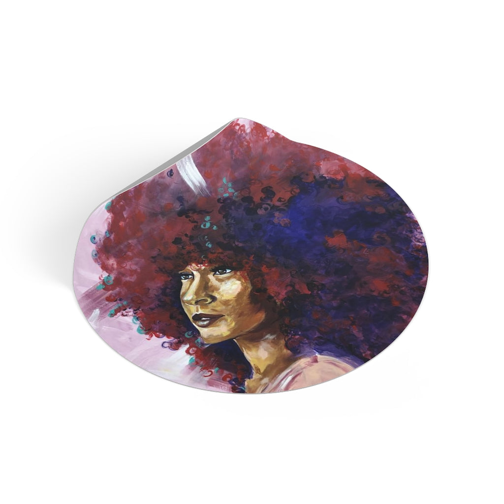 Naturally Kayla Madonna Round Vinyl Stickers