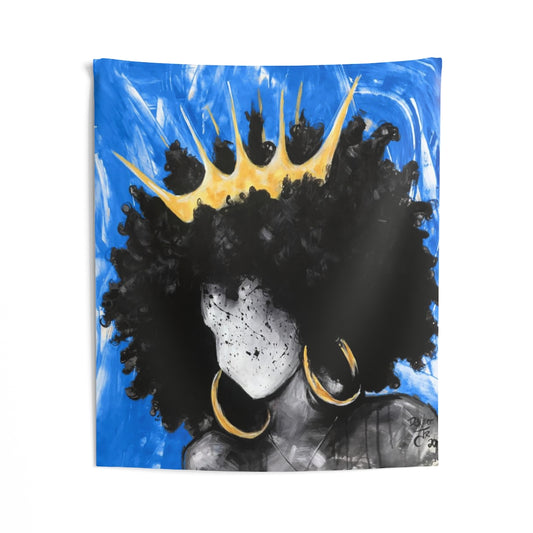 Naturally Queen III BLUE Indoor Wall Tapestries