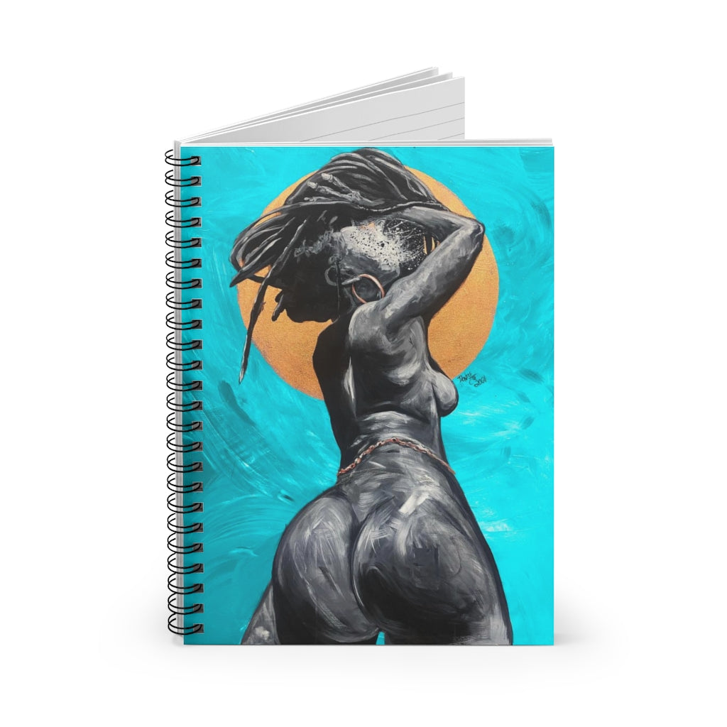 Naturally Nude V TEAL Spiral Notebook - Ruled Line