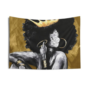 Naturally Queen VI GOLD Indoor Wall Tapestries