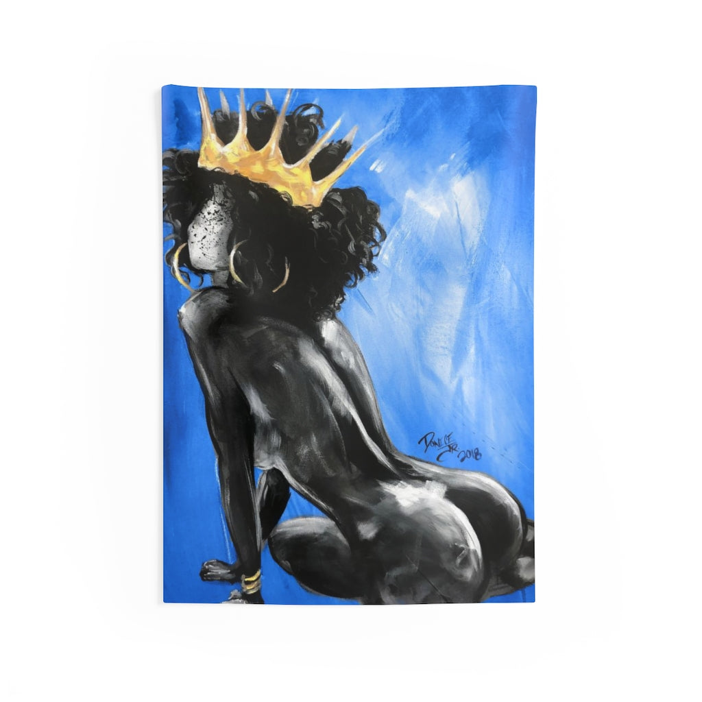 Naturally Queen VIII BLUE Indoor Wall Tapestries