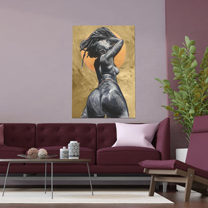 Naturally Nude V GOLD Silk Posters
