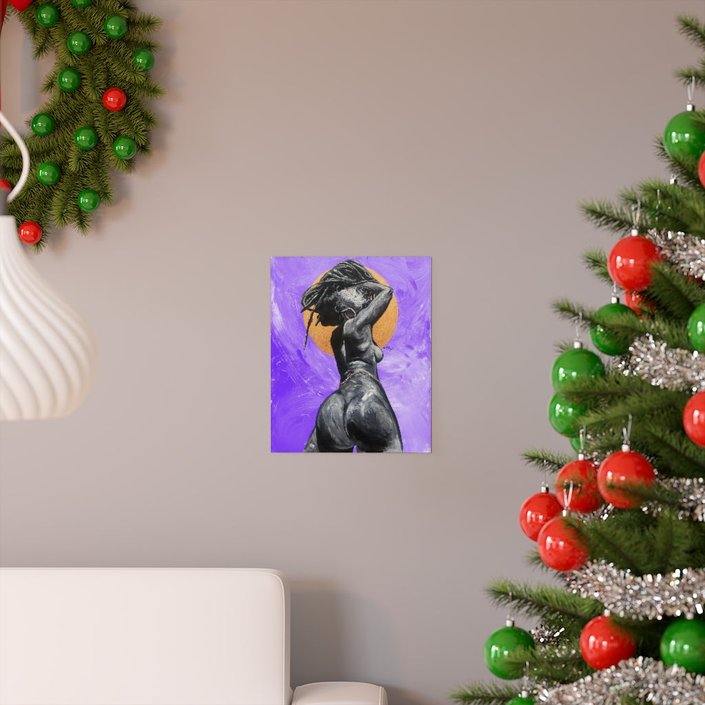 Naturally Nude V PURPLE Premium Matte vertical posters