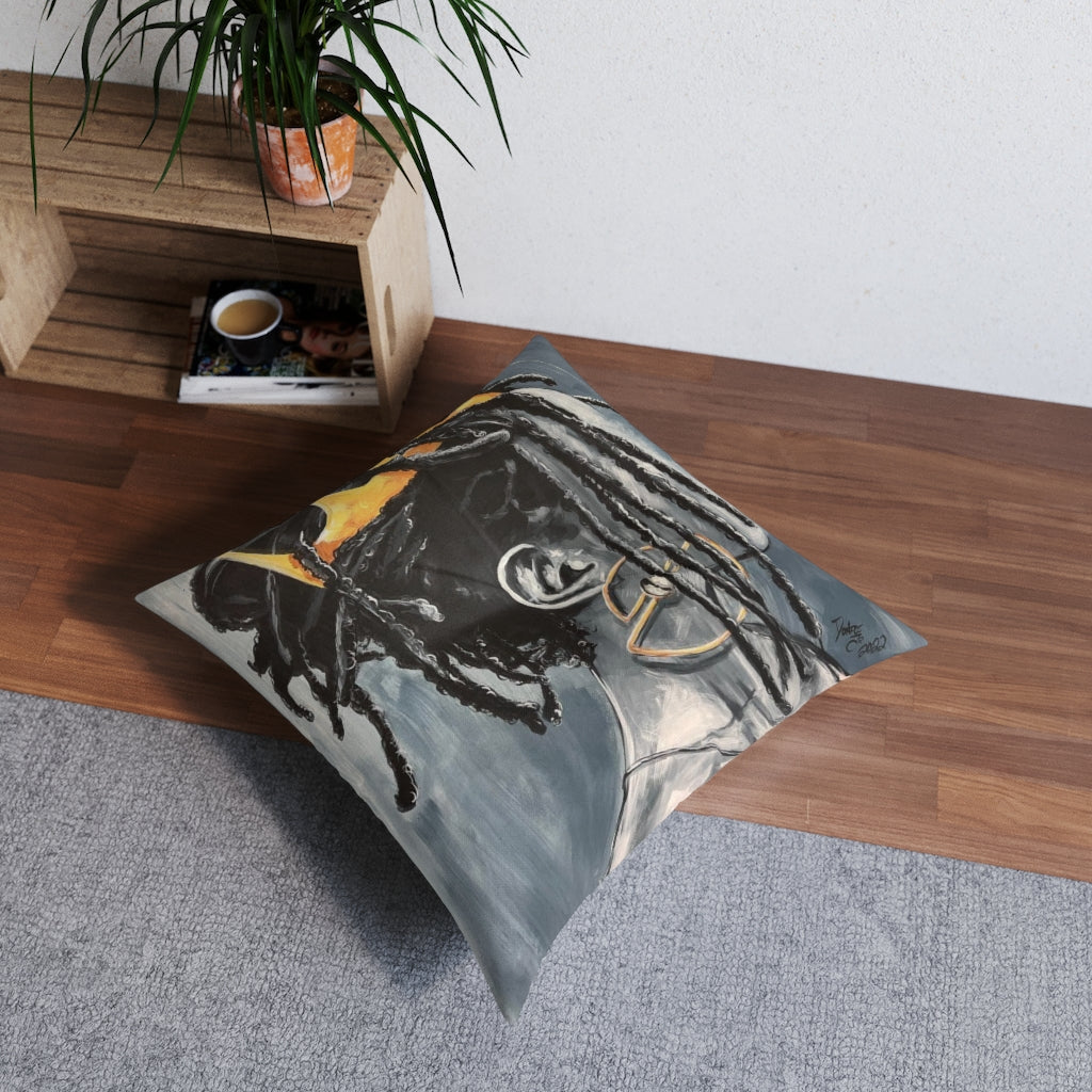 Naturally Queen XXIII Tufted Floor Pillow, Square