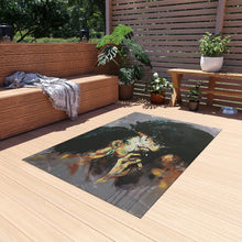 Naturally Black Love I Outdoor Rug