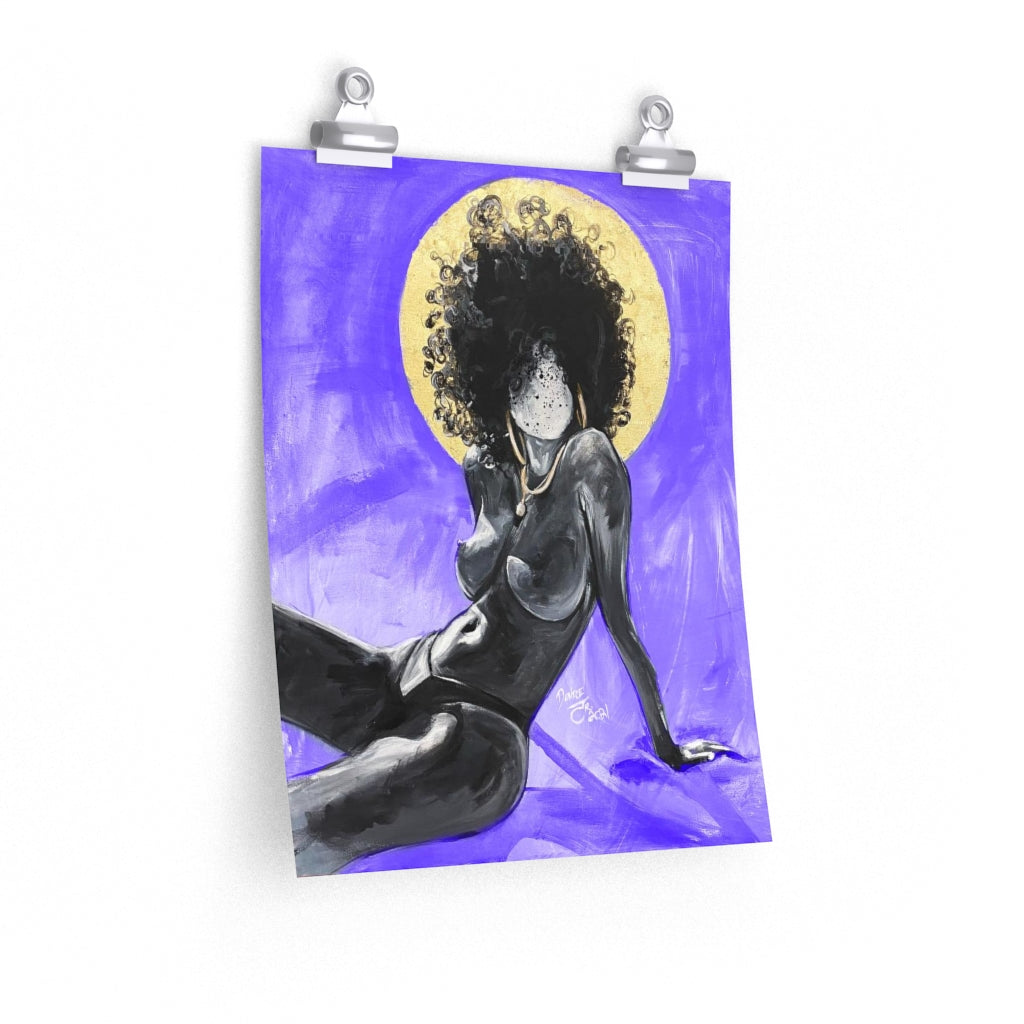 Naturally Nude III PURPLE Premium Matte vertical posters