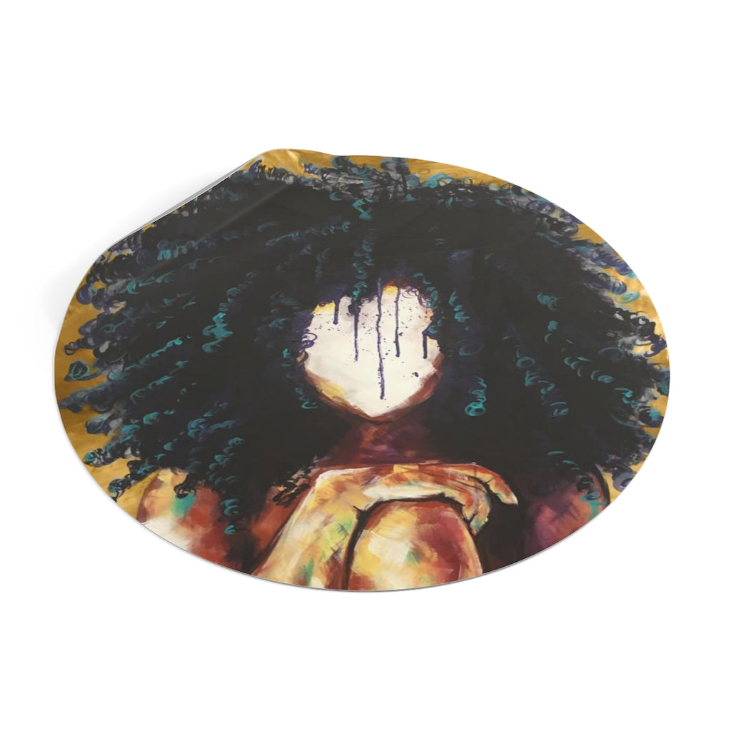 Naturally I GOLD Round Vinyl Stickers