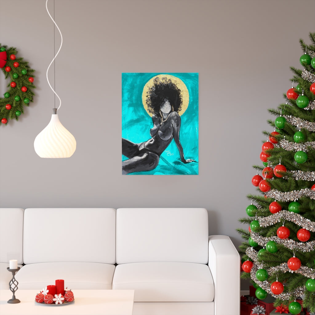 Naturally Nude III TEAL Premium Matte vertical posters