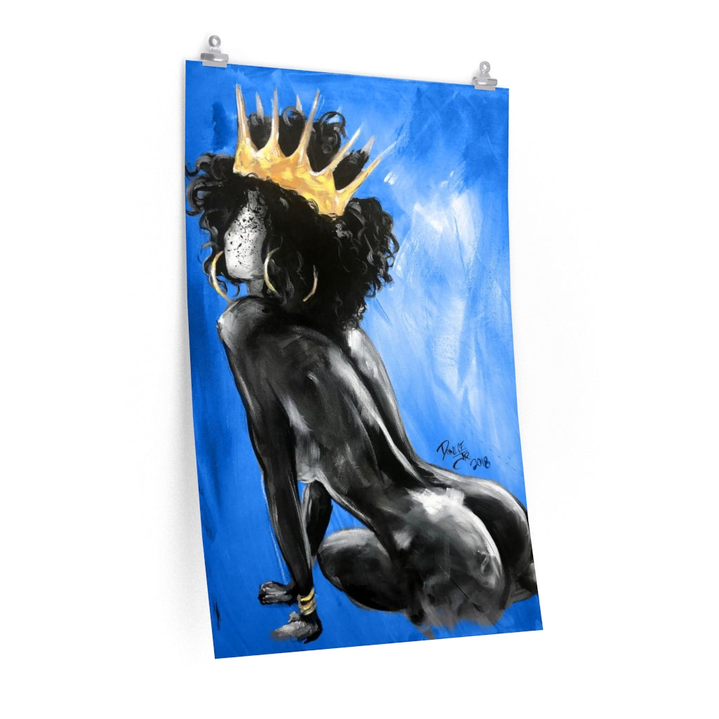 Naturally Queen VIII BLUE Premium Matte vertical posters
