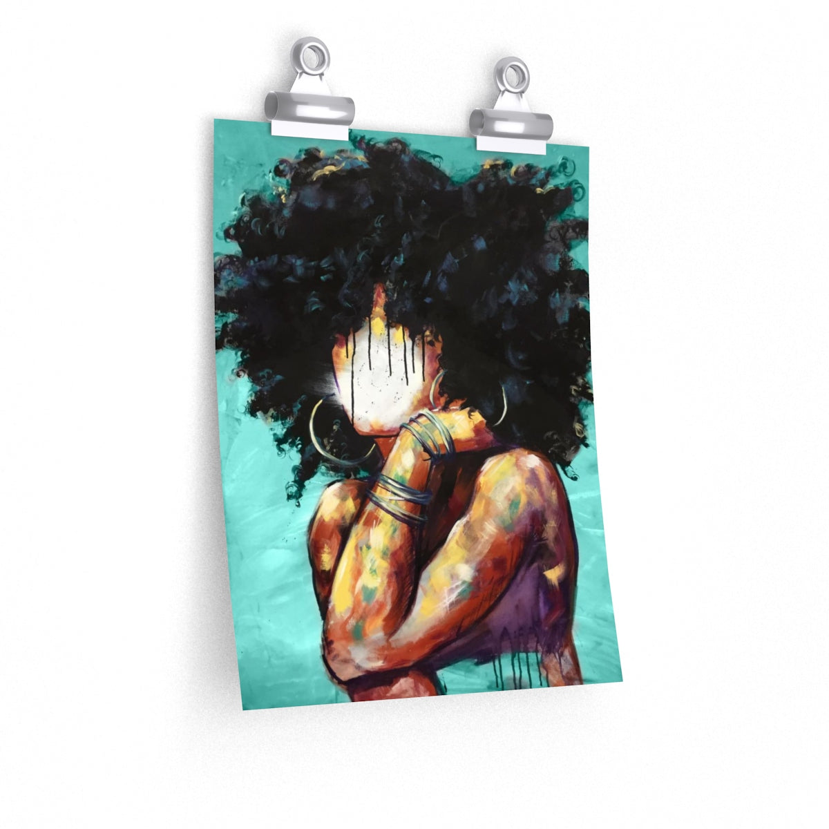 Naturally II TEAL Premium Matte vertical posters
