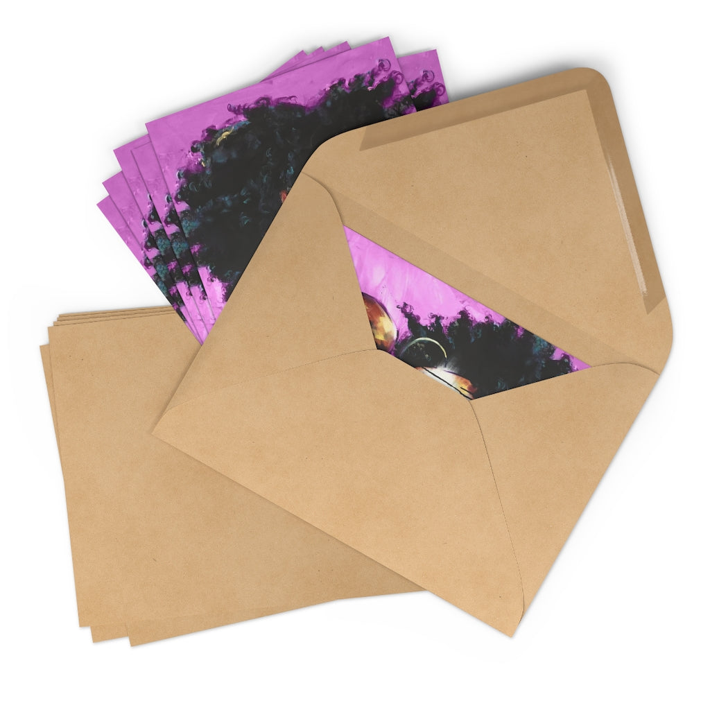 Naturally II  PINK Greeting Cards (7 pcs)