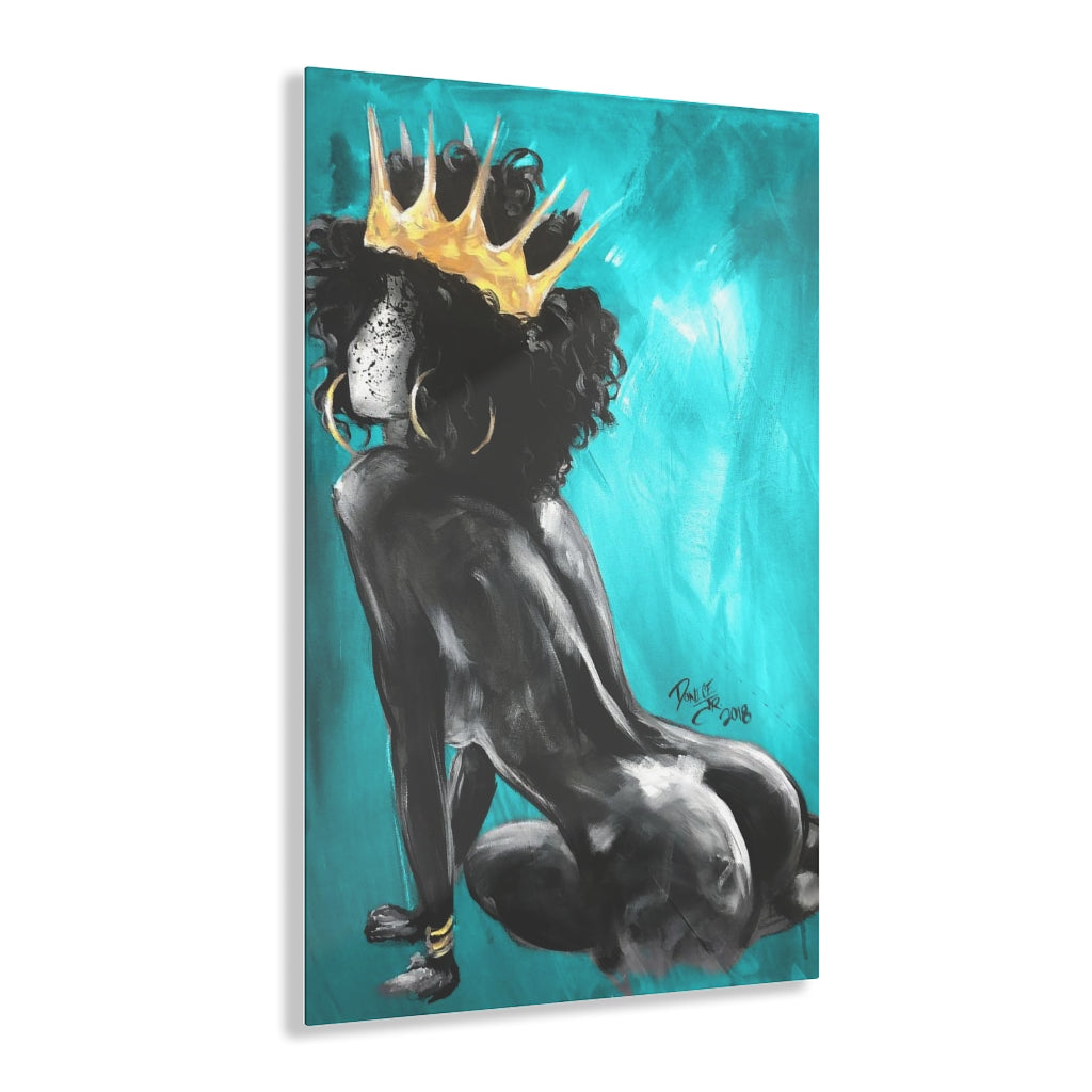 Naturally Queen VI TEAL Acrylic Prints