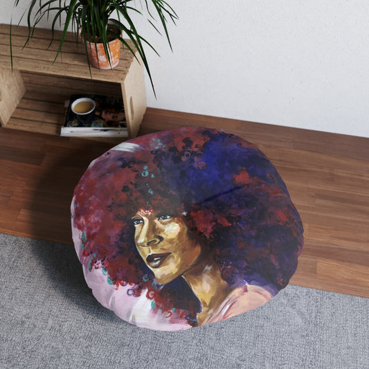 Naturally Kayla Madonna Tufted Floor Pillow, Round