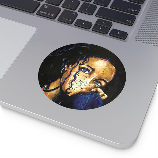 Naturally Poppy Round Vinyl Stickers