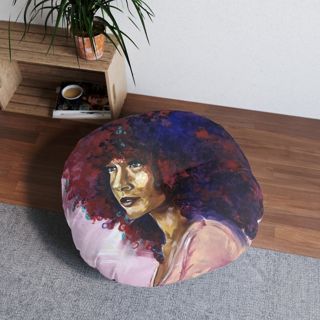 Naturally Kayla Madonna Tufted Floor Pillow, Round