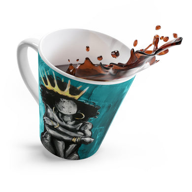 Naturally Queen IX TEAL Latte Mug