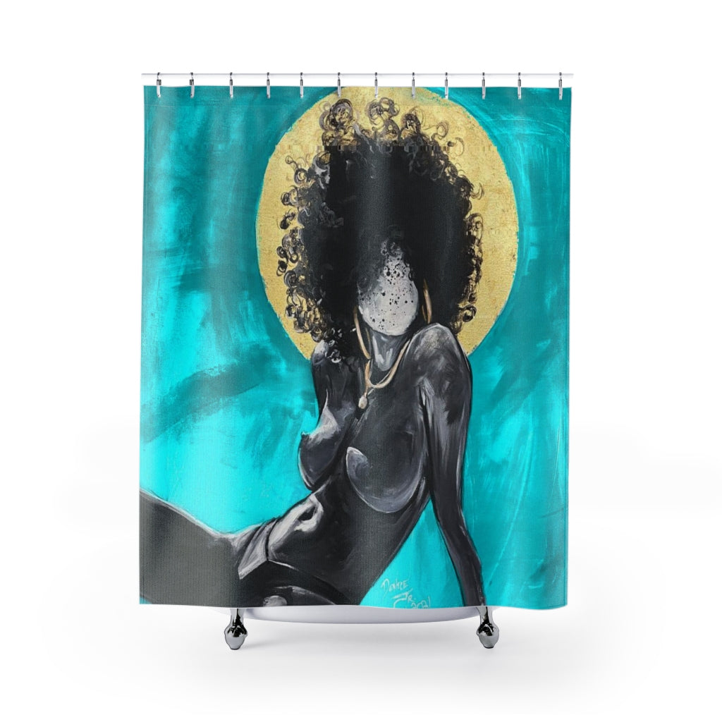 Naturally Nude III TEAL Shower Curtains