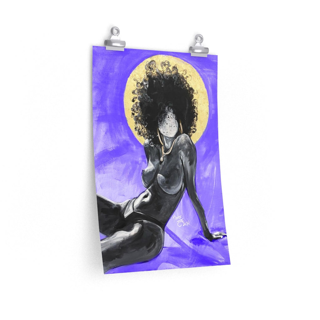 Naturally Nude III PURPLE Premium Matte vertical posters