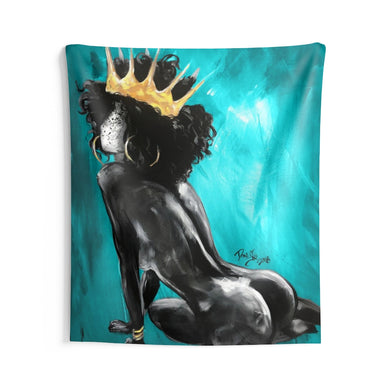 Naturally Queen VIII TEAL Indoor Wall Tapestries