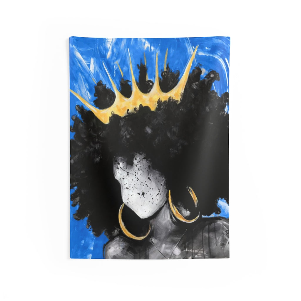 Naturally Queen III BLUE Indoor Wall Tapestries