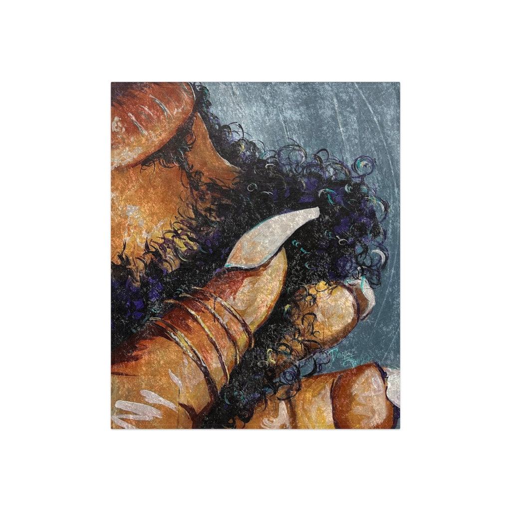 Naturally Black Love X Crushed Velvet Blanket