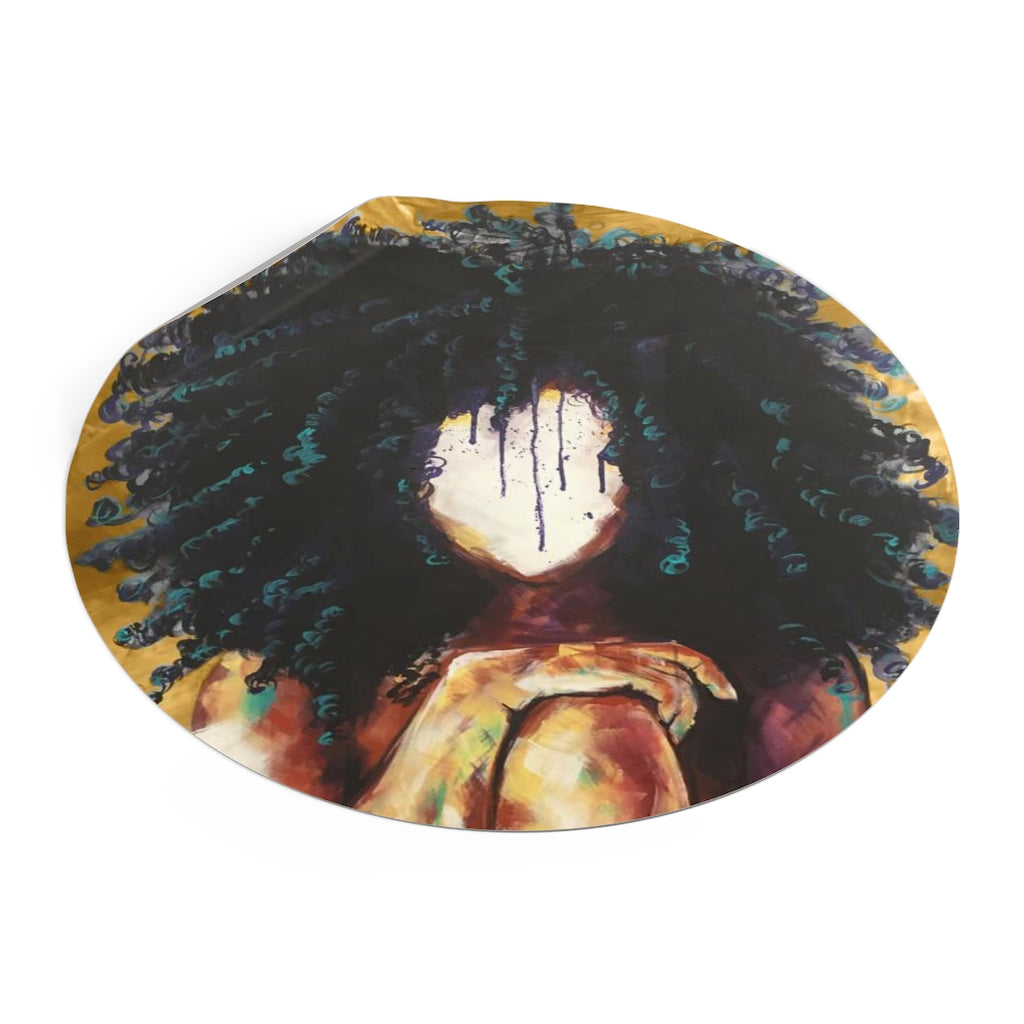 Naturally I GOLD Round Vinyl Stickers