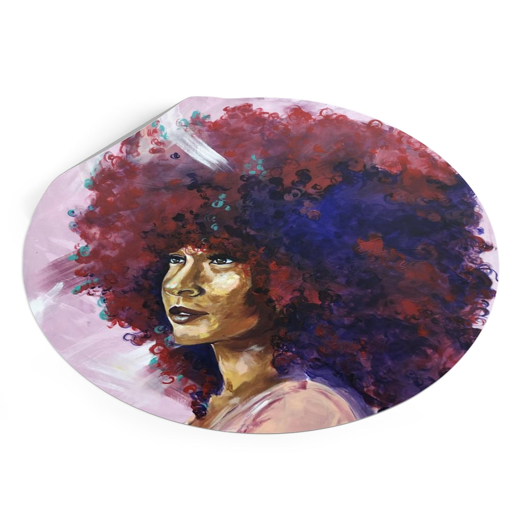 Naturally Kayla Madonna Round Vinyl Stickers