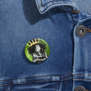 Naturally Queen IX GREEN Custom Pin Buttons