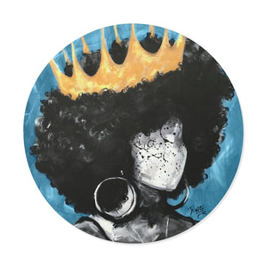 Naturally Queen II BLUE Round Vinyl Stickers