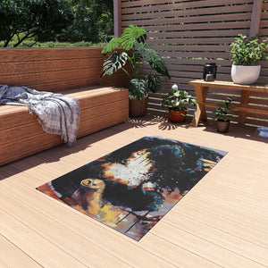 Naturally Black Love II Outdoor Rug